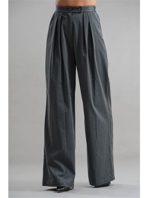 Pantalone gessato in lurex Twenty Fourhaitch | NORMA PANTSGRIGIO LUREX